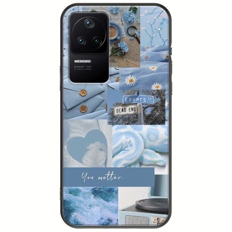 Aesthetic Blue Xiaomi Poco F4 5G Black TPU (Μαύρη Σιλικόνη)