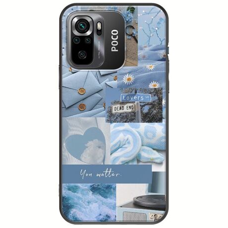 Aesthetic Blue Xiaomi Poco M5s Black TPU (Μαύρη Σιλικόνη)