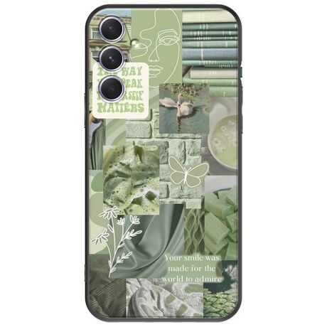 Aesthetic Green Samsung Galaxy A54 5G Black TPU (Μαύρη Σιλικόνη)