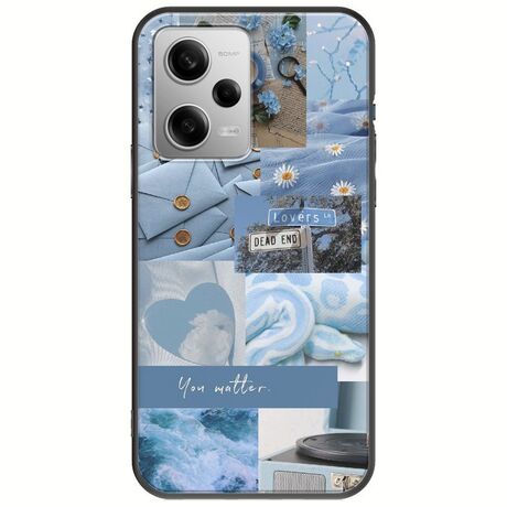 Aesthetic Blue Xiaomi Redmi Note 12 Pro Plus 5G Black TPU (Μαύρη Σιλικόνη)