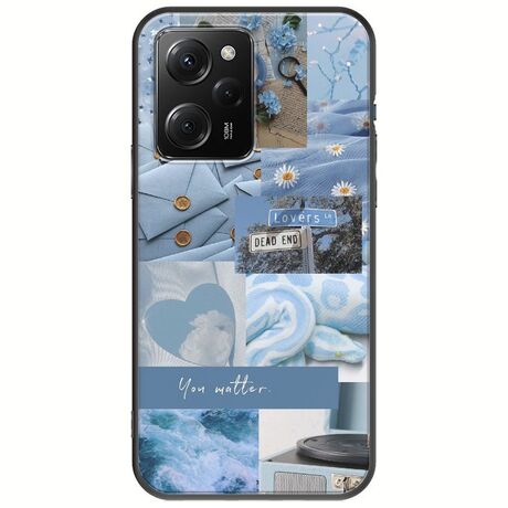 Aesthetic Blue Xiaomi Poco X5 Pro 5G Black TPU (Μαύρη Σιλικόνη)