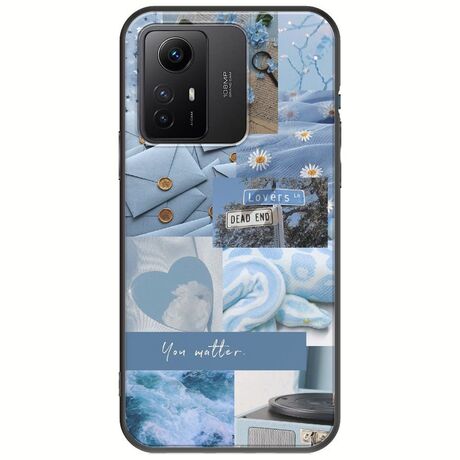 Aesthetic Blue Xiaomi Redmi Note 12S Black TPU (Μαύρη Σιλικόνη)