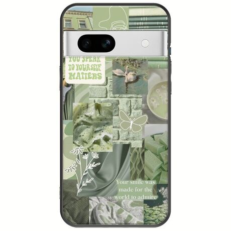 Aesthetic Green Google Pixel 7a 5G Black TPU (Μαύρη Σιλικόνη)