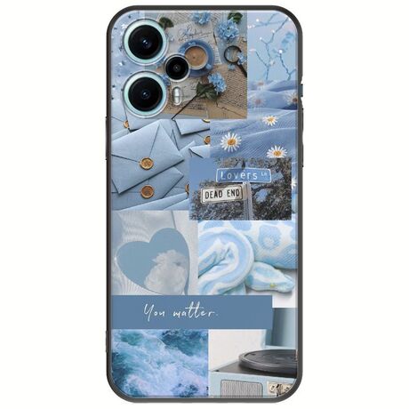 Aesthetic Blue Xiaomi Poco F5 5G Black TPU (Μαύρη Σιλικόνη)