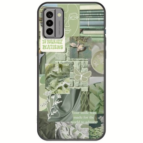 Aesthetic Green Nokia G22 Black TPU (Μαύρη Σιλικόνη)