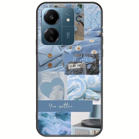 Aesthetic Blue Xiaomi Redmi 13C Black TPU (Μαύρη Σιλικόνη)