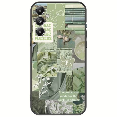 Aesthetic Green Samsung Galaxy A25 5G Black TPU (Μαύρη Σιλικόνη)