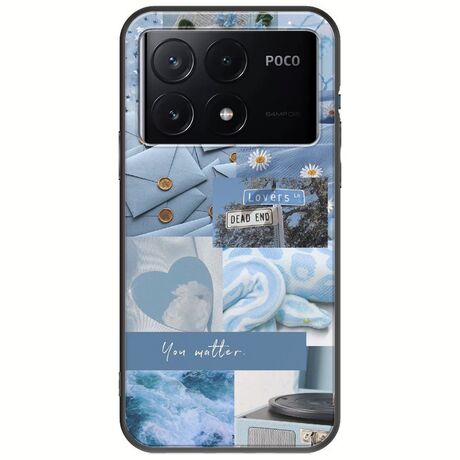 Aesthetic Blue Xiaomi Poco X6 Pro 5G Black TPU (Μαύρη Σιλικόνη)