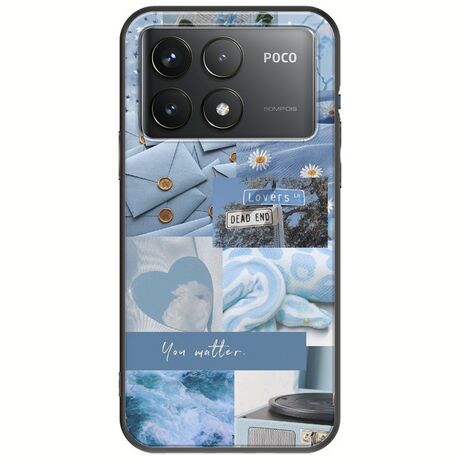 Aesthetic Blue Xiaomi Poco F6 Pro 5G Black TPU (Μαύρη Σιλικόνη)