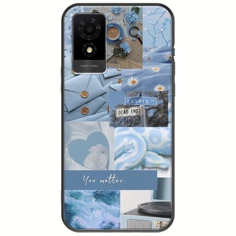 Aesthetic Blue TCL 501 Black TPU (Μαύρη Σιλικόνη)