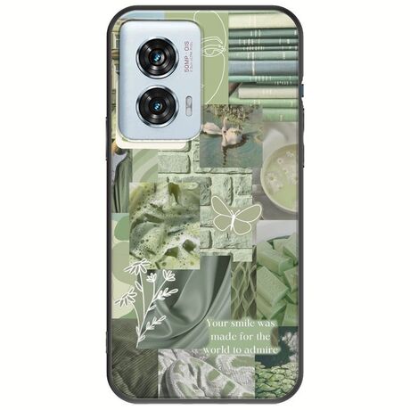 Aesthetic Green Motorola Edge 50 Fusion 5G Black TPU (Μαύρη Σιλικόνη)