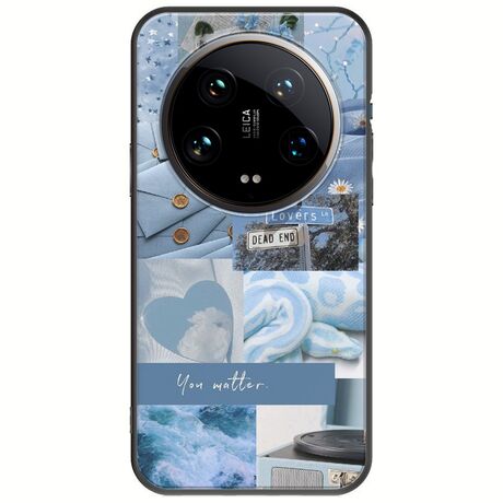 Aesthetic Blue Xiaomi 14 Ultra 5G Black TPU (Μαύρη Σιλικόνη)