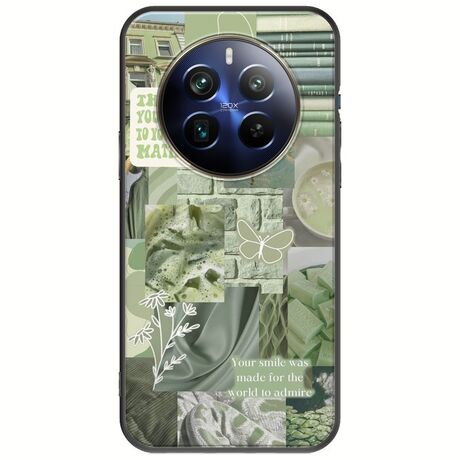 Aesthetic Green Realme 12+ 5G Black TPU (Μαύρη Σιλικόνη)