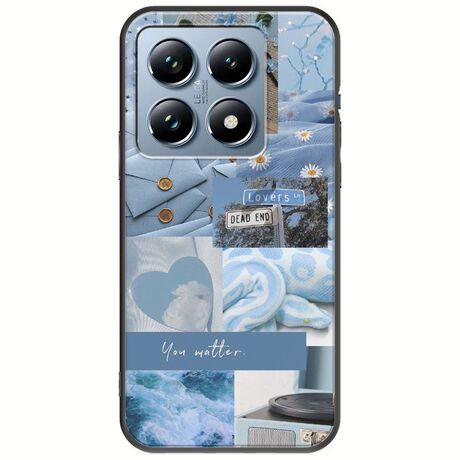 Aesthetic Blue Xiaomi 14T Pro 5G Black TPU (Μαύρη Σιλικόνη)