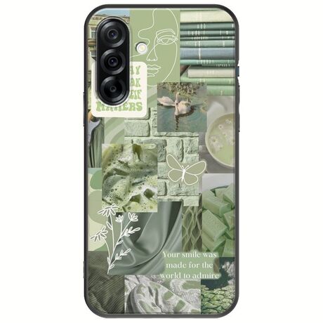 Aesthetic Green Samsung Galaxy A36 5G  Black TPU (Μαύρη Σιλικόνη)