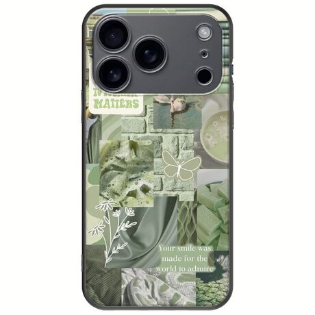 Aesthetic Green iPhone 17 Pro Black TPU (Μαύρη Σιλικόνη)