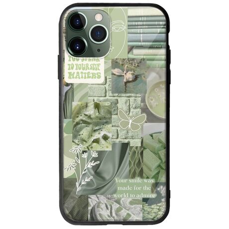 Aesthetic Green iPhone 11 Pro Groove TPU (Tempered Glass και TPU)
