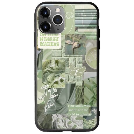 Aesthetic Green iPhone 11 Pro Max Groove TPU (Tempered Glass και TPU)