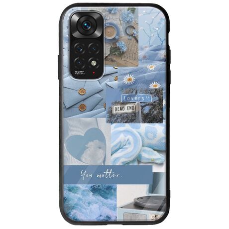 Aesthetic Blue Xiaomi Redmi Note 11 / 11s Groove TPU (Tempered Glass και TPU)
