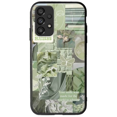 Aesthetic Green Samsung Galaxy A13 4G Groove TPU (Tempered Glass και TPU)