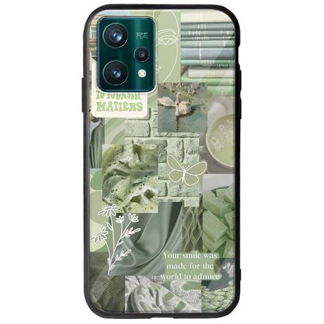 Aesthetic Green Realme 9 5G Groove TPU (Tempered Glass και TPU)