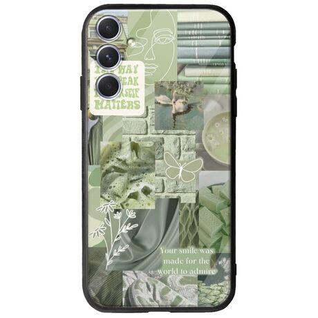 Aesthetic Green Samsung Galaxy A54 5G Groove TPU (Tempered Glass και TPU)