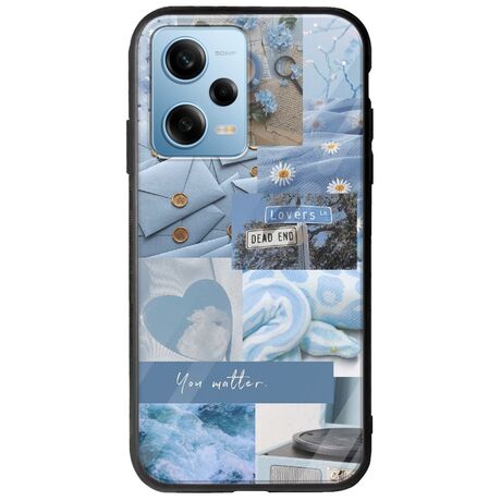 Aesthetic Blue Xiaomi Redmi Note 12 4G Groove TPU (Tempered Glass και TPU)