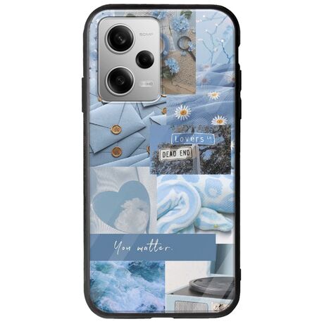 Aesthetic Blue Xiaomi Redmi Note 12 Pro Plus 5G Groove TPU (Tempered Glass και TPU)