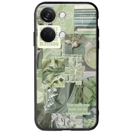 Aesthetic Green OnePlus Nord 3 5G Groove TPU (Tempered Glass και TPU)