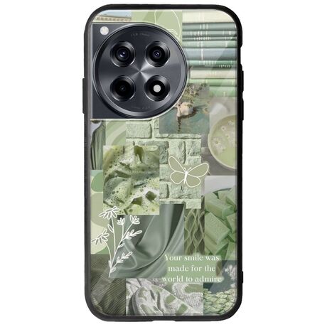 Aesthetic Green OnePlus 12 5G Groove TPU (Tempered Glass και TPU)