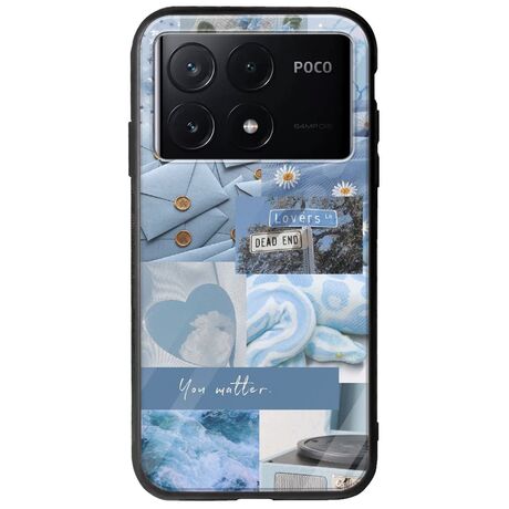 Aesthetic Blue Xiaomi Poco X6 Pro 5G Groove TPU (Tempered Glass και TPU)