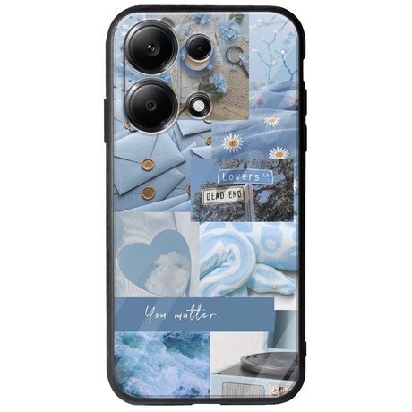 Aesthetic Blue Xiaomi Redmi Note 13 4G Groove TPU (Tempered Glass και TPU)