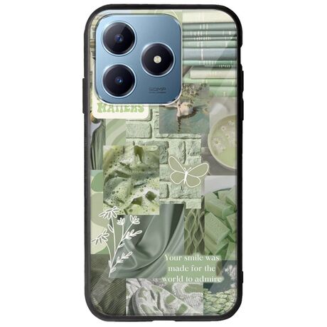 Aesthetic Green Realme C63 Groove TPU (Tempered Glass και TPU)