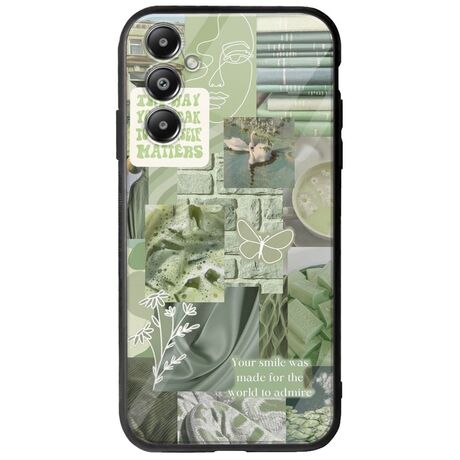 Aesthetic Green Samsung Galaxy A16 4G / 5G Groove TPU (Tempered Glass και TPU)
