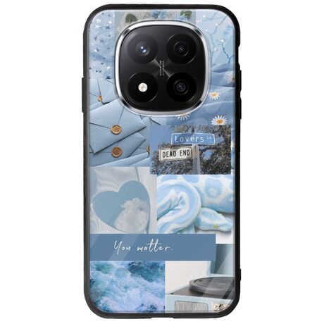 Aesthetic Blue Xiaomi Poco X7 5G Groove TPU (Tempered Glass και TPU)