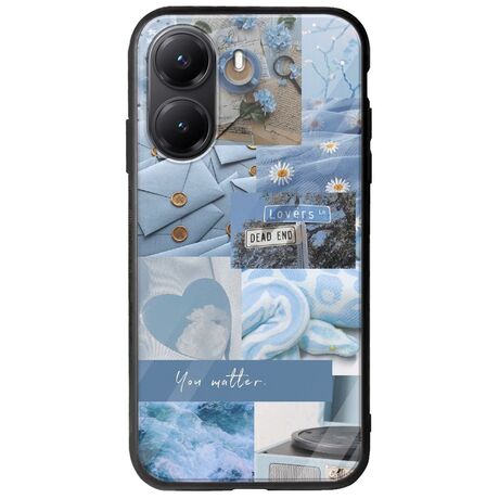 Aesthetic Blue Xiaomi Poco X7 Pro 5G Groove TPU (Tempered Glass και TPU)