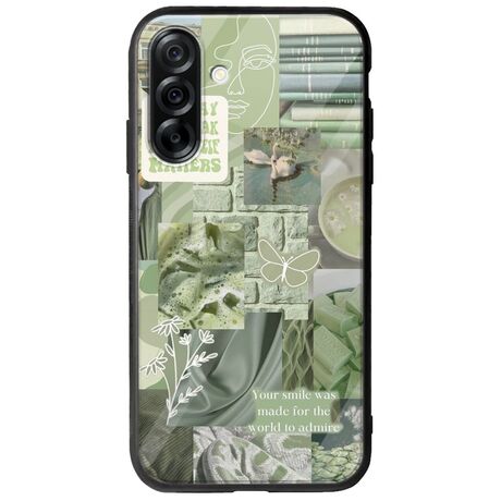 Aesthetic Green Samsung Galaxy A36 5G  Groove TPU (Tempered Glass και TPU)