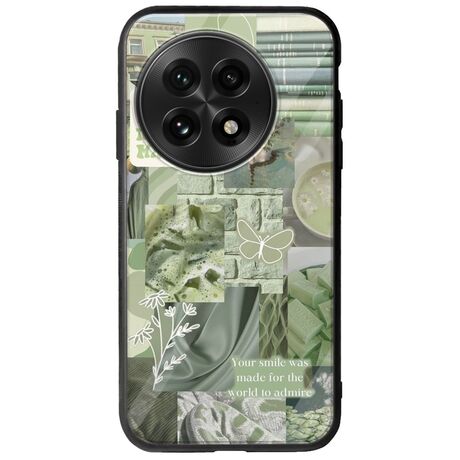 Aesthetic Green OnePlus 13 5G Groove TPU (Tempered Glass και TPU)