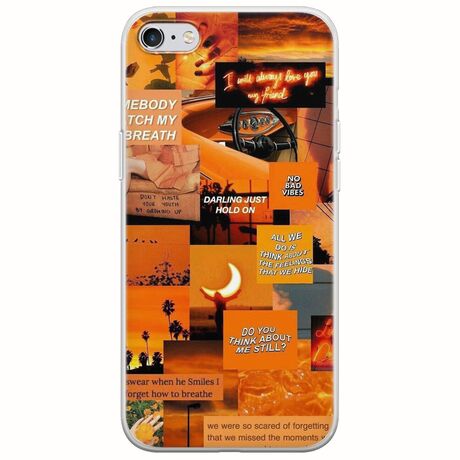 Aesthetic Orange iPhone 6/6s Flexible TPU (Διάφανη Σιλικόνη)