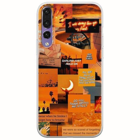 Aesthetic Orange Huawei P20 Pro Flexible TPU (Διάφανη Σιλικόνη)