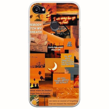 Aesthetic Orange Google Pixel 2XL Flexible TPU (Διάφανη Σιλικόνη)