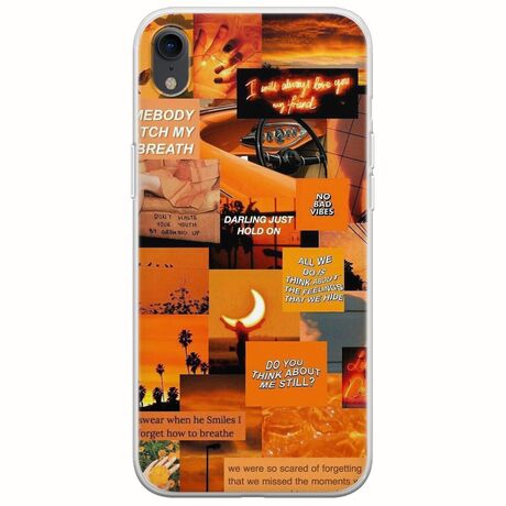 Aesthetic Orange iPhone XR Flexible TPU (Διάφανη Σιλικόνη)