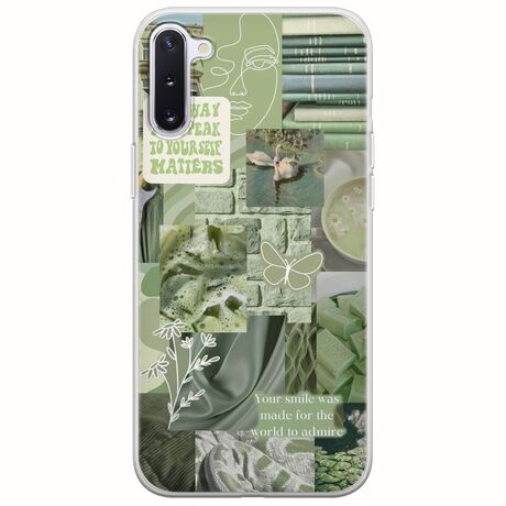 Aesthetic Green Samsung Galaxy Note 10 Flexible TPU (Διάφανη Σιλικόνη)