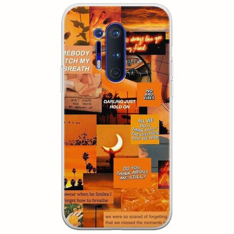 Aesthetic Orange OnePlus 8 Pro Flexible TPU (Διάφανη Σιλικόνη)