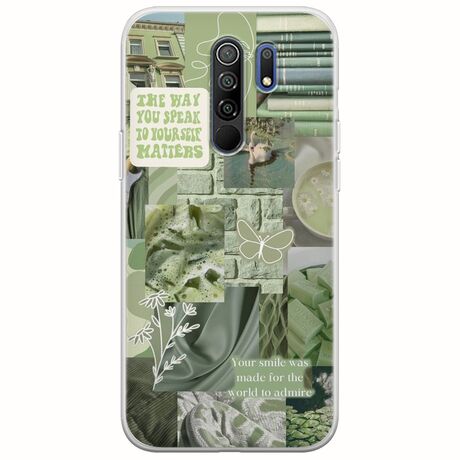 Aesthetic Green Xiaomi Redmi 9 Flexible TPU (Διάφανη Σιλικόνη)