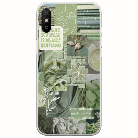Aesthetic Green Xiaomi Redmi 9A Flexible TPU (Διάφανη Σιλικόνη)