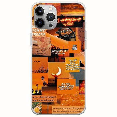 Aesthetic Orange iPhone 12 Pro Max Flexible TPU (Διάφανη Σιλικόνη)