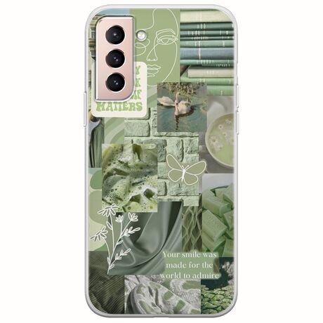 Aesthetic Green Samsung Galaxy S21 Flexible TPU (Διάφανη Σιλικόνη)