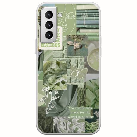 Aesthetic Green Samsung Galaxy S21 Plus Flexible TPU (Διάφανη Σιλικόνη)