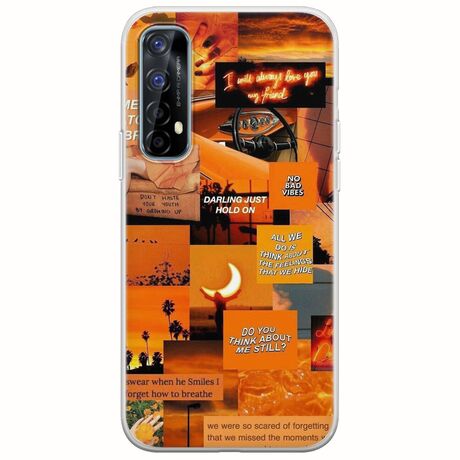 Aesthetic Orange Realme 7 Flexible TPU (Διάφανη Σιλικόνη)